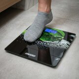  Digitalna steklena osebna tehtnica do 150kg LCD narava Slike
