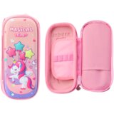 Pink Pencil Case with 3D Unicorn Two-compartment 24 cm x 11 cm x 7 cm | shoptok.hr