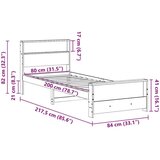  Krevetna konstrukcija Bijelo 80 x 200 cm Masivna borovina | shoptok.hr