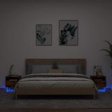  Noćni ormarići s LED svjetlima 2 kom dimljeni hrast 40x39x37 cm | shoptok.hr