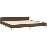  Okvir za krevet bez madraca tamnosmeđi 200x200 cm od tkanine | shoptok.hr