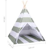 Šator za djecu Prugasti Siva i bijela 120 x 120 x 150 cm | shoptok.hr