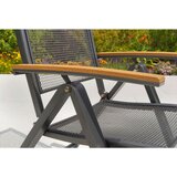 Gardenson ZLOŽLJIV VRTNI SEDEŽ aluminij barve grafita, naravne barve | Shoptok.si