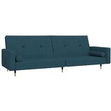 Maison Chic kavč - Sofa - Kanape dvosed z ležiščem in dvema blazinama moder žamet, (21727640) Cene