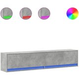 Maison Chic Stenska TV omarica - TV stojalo - Televizijska omarica z LED lučkami betonsko siva 180x31x38 cm, (21700740) Cene