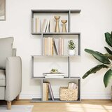 vidaXL Pregrada s knjižno omaro 4-nadstr. betonsko siva 70x24x129 cm | Shoptok.si