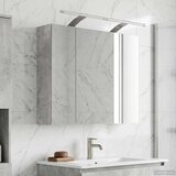  Kopalniška ogledalna omara Betonsko siva 60 x 14,5 x 50 cm, (5000232842) | Shoptok.si