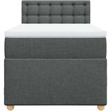 vidaXL Krevet s oprugama i madracem tamnosivi 100 x 200 cm od tkanine | shoptok.hr