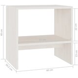  Noćni ormarić bijeli 40 x 30,5 x 40 cm od masivne borovine | shoptok.hr