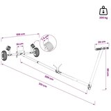  Podesivi prikolicu za čamce s pneumatskim gumama 200 kg Load - bez kotača | shoptok.hr