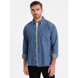 Ombre Classic men's SLIM denim shirt - blue OM-SHDS | shoptok.hr
