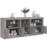 The Living Store Komoda z LED lučkami siva sonoma 162x37x67 cm - Komoda, (21661097) | Shoptok.si