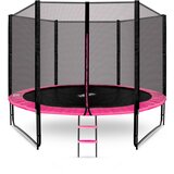  Trampolin 305 cm s vanjskom zaštitnom mrežom i stepenicama AGA SPORT PRO MRP1010PINK - roza | shoptok.hr