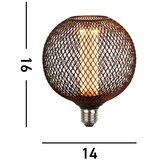 Searchlight 26003BK - led dekorativna sijalica wire mesh E27/4,5W/230V 2700K | Eponuda.com