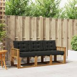  Set vanjskih sofa s jastukom 3 pcs Prirodna i crna | Eponuda.ba