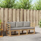  Set vanjskih sofa 3 pcs Bijela i svjetlosiva 185,5 x 63 x 73 cm | Shoptok.si