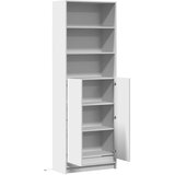  Visoka komoda LED bijela 69x32,5x200 cm konstruirano drvo | shoptok.hr