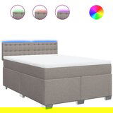 Maison Chic Box spring postelja - Vzmetna postelja z vzmetnico taupe 160x200 cm blago SL11152, (21883668) | Shoptok.si