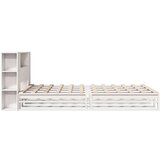 vidaXL Krevet s regalom za knjige bez madraca bijeli 160x200cm od drva | shoptok.hr
