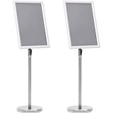  Stalci za plakate 2 pcs Srebrno 45 x 32,7 x 108 cm Aluminij | shoptok.hr