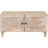 vidaXL Stolić za kavu s vratima Bež 80 x 50 x 40 cm masivno drvo manga | shoptok.hr