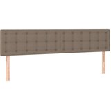 vidaXL Krevet box spring s madracem LED smeđesivi 180x200 cm tkanina | shoptok.hr