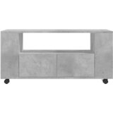 TV ormarić boja betona 102 x 34,5 x 43 cm od konstruiranog drva | shoptok.hr