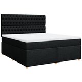  Krevet s oprugama i madracem crni 180x200 cm od tkanine | shoptok.hr