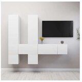  Komplet TV omaric 7-delni bela iverna plošča | Shoptok.si