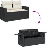  7-dijelni set vrtnih sofa od poliratana s jastucima crni | shoptok.hr