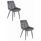  BERA Stolica - tamno sivi baršun / crne noge x 2 | shoptok.hr