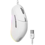 Rival 3 Gen 2 žična RGB igralna miška bele barve