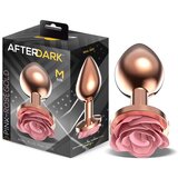 LATETOBED Bakreno zlat analni čep z roza vrtnico - M (R900340) | Shoptok.si