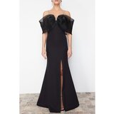 Trendyol Black Stone Printed Woven Long Evening Dress | ePonuda.com