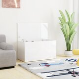 vidaXL Škrinja za pohranu sjajna bijela 84x42x46 cm konstruiranoo drvo Cijene