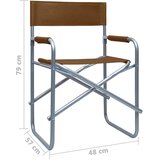  Redateljske stolice 2 kom čelične smeđe | shoptok.hr