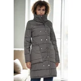 Dewberry Z6647 WOMEN'S COAT-ANTHRACITE-1