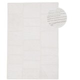Flair Rugs Bijeli ručno rađen tepih od mješavine vune 200x300 cm Sculptured Blocks – | shoptok.hr