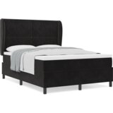 Box Spring Krevet s Madracem Crni 160x200 cm Baršun | shoptok.hr
