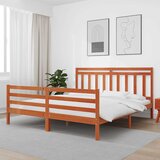  Krevetna konstrukcija s uzglavljem Vosak smeđa 180 x 200 cm | shoptok.hr