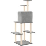  Penjalica za mačke sa stupovima za grebanje svjetlosiva 144,5cm | shoptok.hr