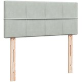  s oprugama i madracem svjetlosivi 120x190 cm baršunasti | shoptok.hr