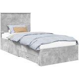  Okvir za krevet s uzglavljem Betonski sivi 90 x 200 cm | shoptok.hr
