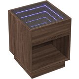  Noćni ormarić s beskonačnim LED boja smeđeg hrasta 40x40x50 cm | Eponuda.com