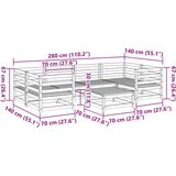  7-dijelni set vrtnih sofa od impregnirane borovine | shoptok.hr