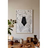 Wallxpert uramljena slika 115191, crni konj među belim konjima, 50 x 70 cm, beli ram Cene