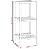 vidaXL Kupaonska polica 36 x 36 x 79 cm od masivnog drva oraha | shoptok.hr