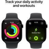 Apple watch series 11 gps 46mm m/l crno MEUX4ZR/A, aluminijasto ohišje, športni pas crne barve. | Shoptok.si