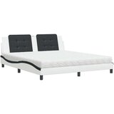 Krevet s madracem bijeli i crni 180 x 200 cm od umjetne kože | shoptok.hr