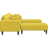  Baršunasta sofa s jastukom s jastukom 3 pcs Žuta 208 cm Baršun | shoptok.hr